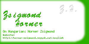 zsigmond horner business card